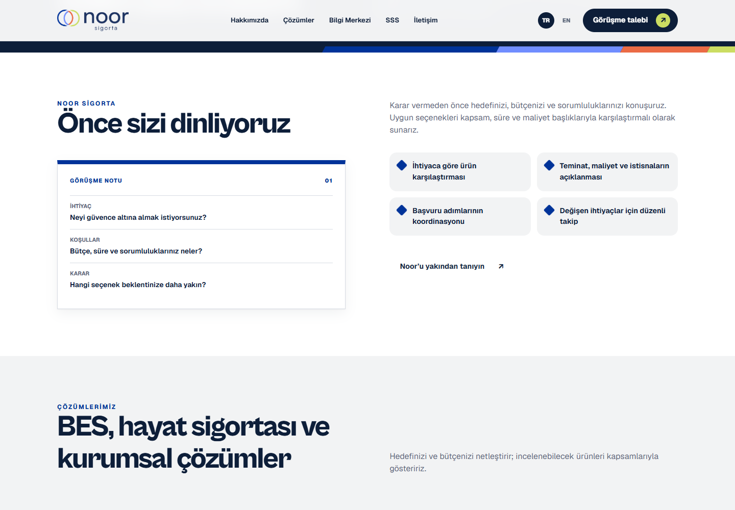 Noor Sigorta proje uygulaması 2